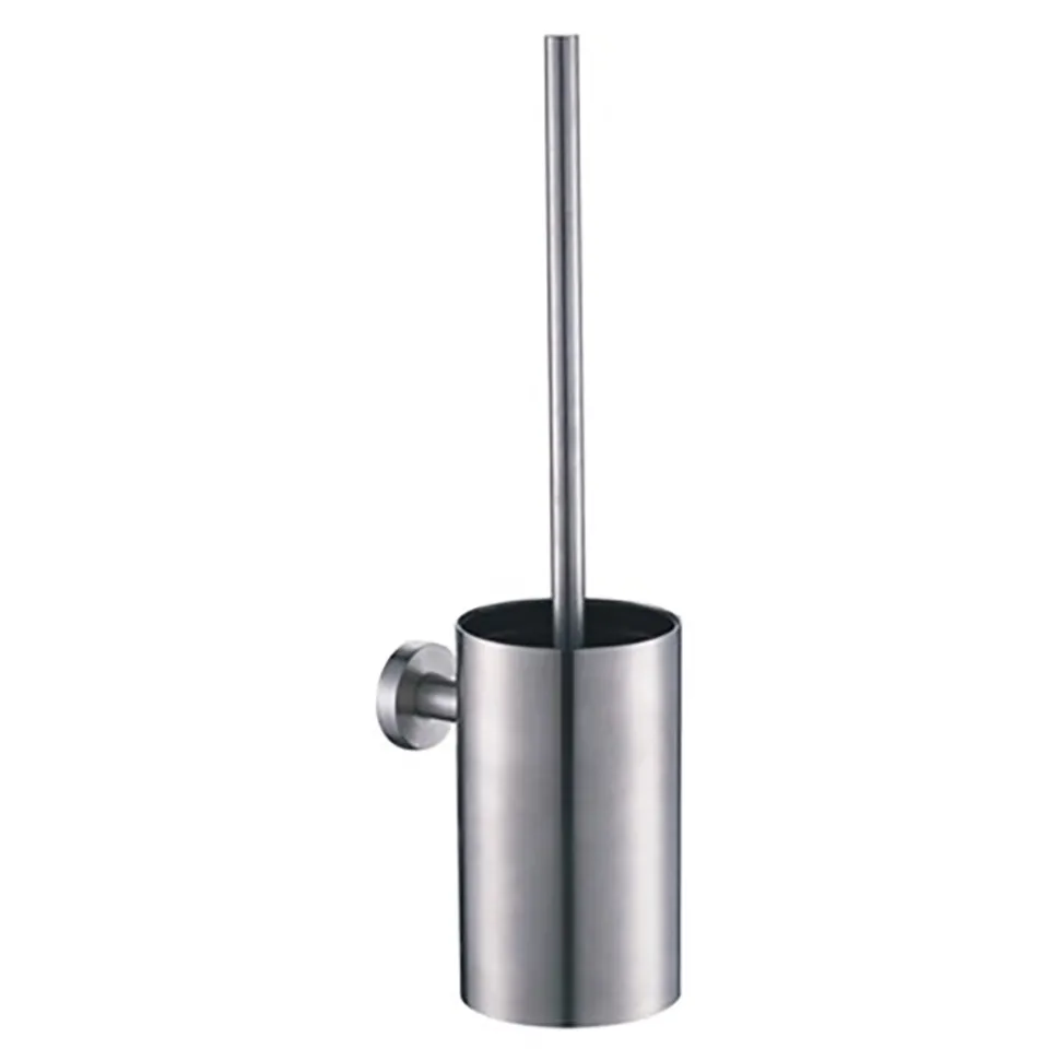 Inox Brushed Stainless Steel Wall Mounted Toilet Brush Holder