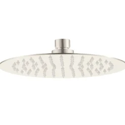 Inox Glide Extra Slim Brushed Stainless Steel Fixed Shower Head - 300mm