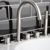 Inox 5 Hole Deck Mounted Stainless Steel Bath Shower Mixer with Pull Out Handset