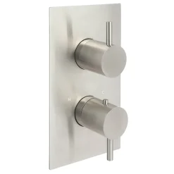 Inox 1 Outlet Concealed Thermostatic Shower Valve - Brushed Stainless Steel