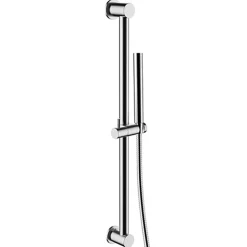 Inox Slide Rail with Single Function Hand Shower and Hose - Brushed Stainless Steel