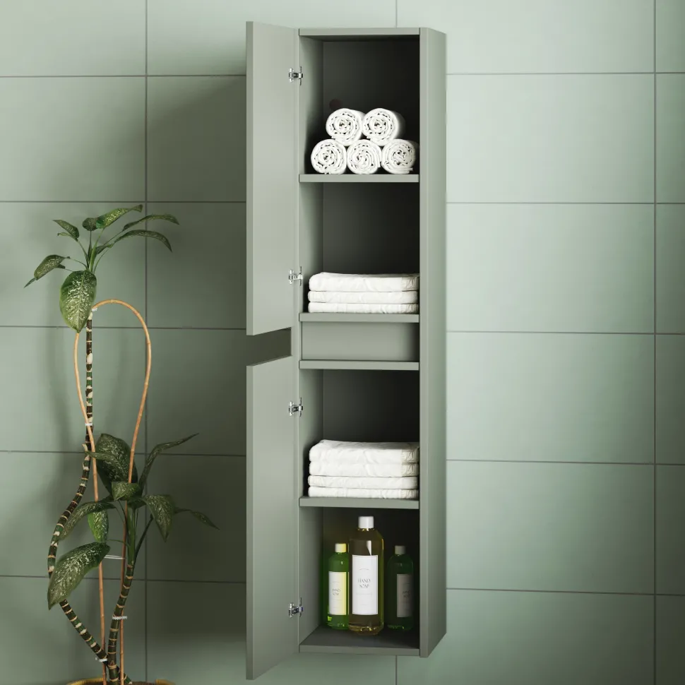 Isla/Freddie 1200mm Wall Mounted Tall Storage Cabinet