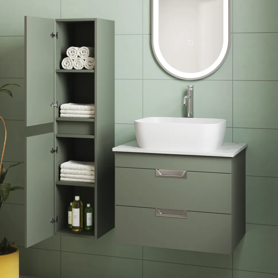 Isla/Freddie 1200mm Wall Mounted Tall Storage Cabinet