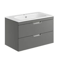 Isla 800mm Wall Hung Vanity Unit & Basin