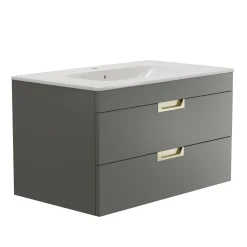 Isla 800mm Wall Hung Vanity Unit & Basin
