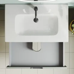 Isla 800mm Wall Hung Vanity Unit & Basin