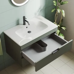 Isla 800mm Wall Hung Vanity Unit & Basin