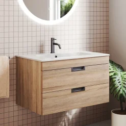 Isla 800mm Wall Hung Vanity Unit & Basin