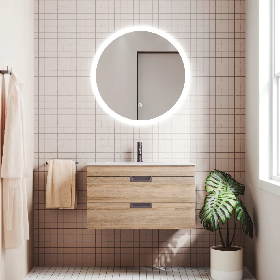 Isla 800mm Wall Hung Vanity Unit & Basin