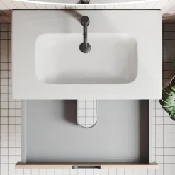 Isla 800mm Wall Hung Vanity Unit & Basin
