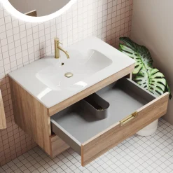Isla 800mm Wall Hung Vanity Unit & Basin