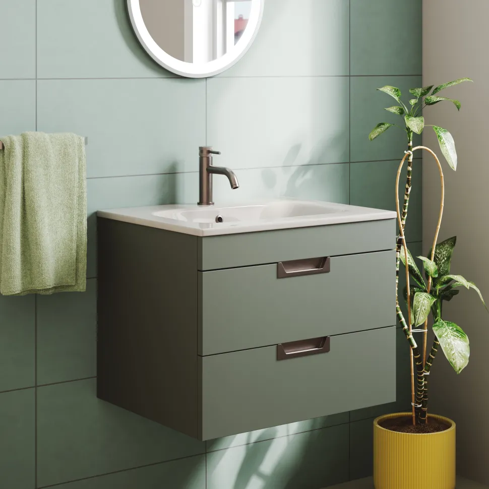Isla 600mm Wall Hung Vanity Unit & Basin