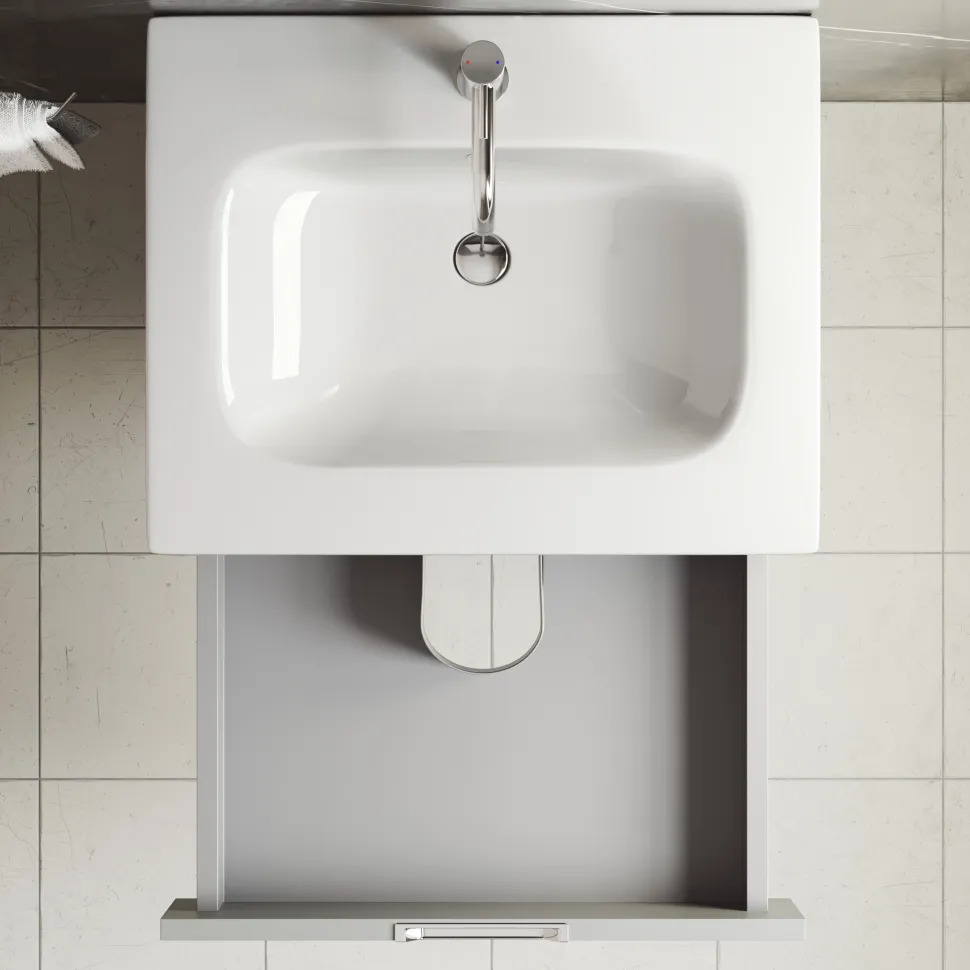 Isla 600mm Wall Hung Vanity Unit & Basin
