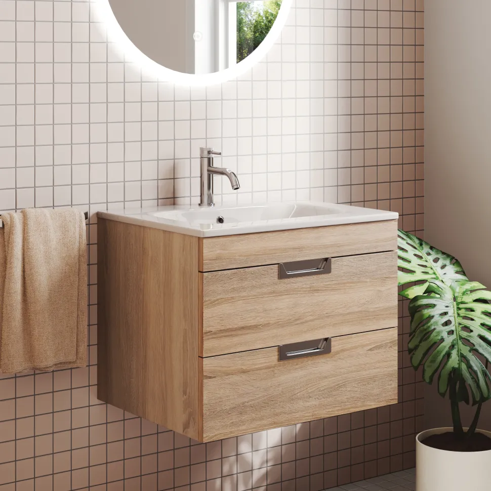 Isla 600mm Wall Hung Vanity Unit & Basin