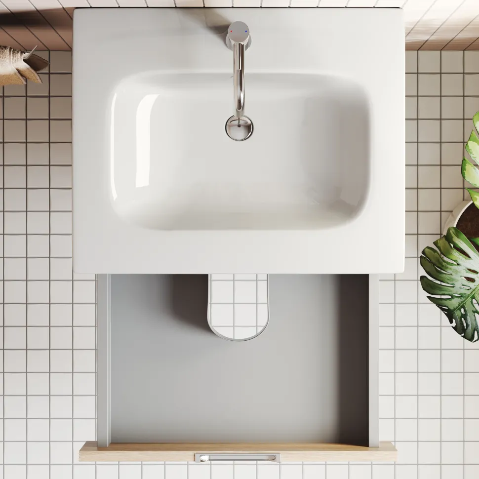 Isla 600mm Wall Hung Vanity Unit & Basin