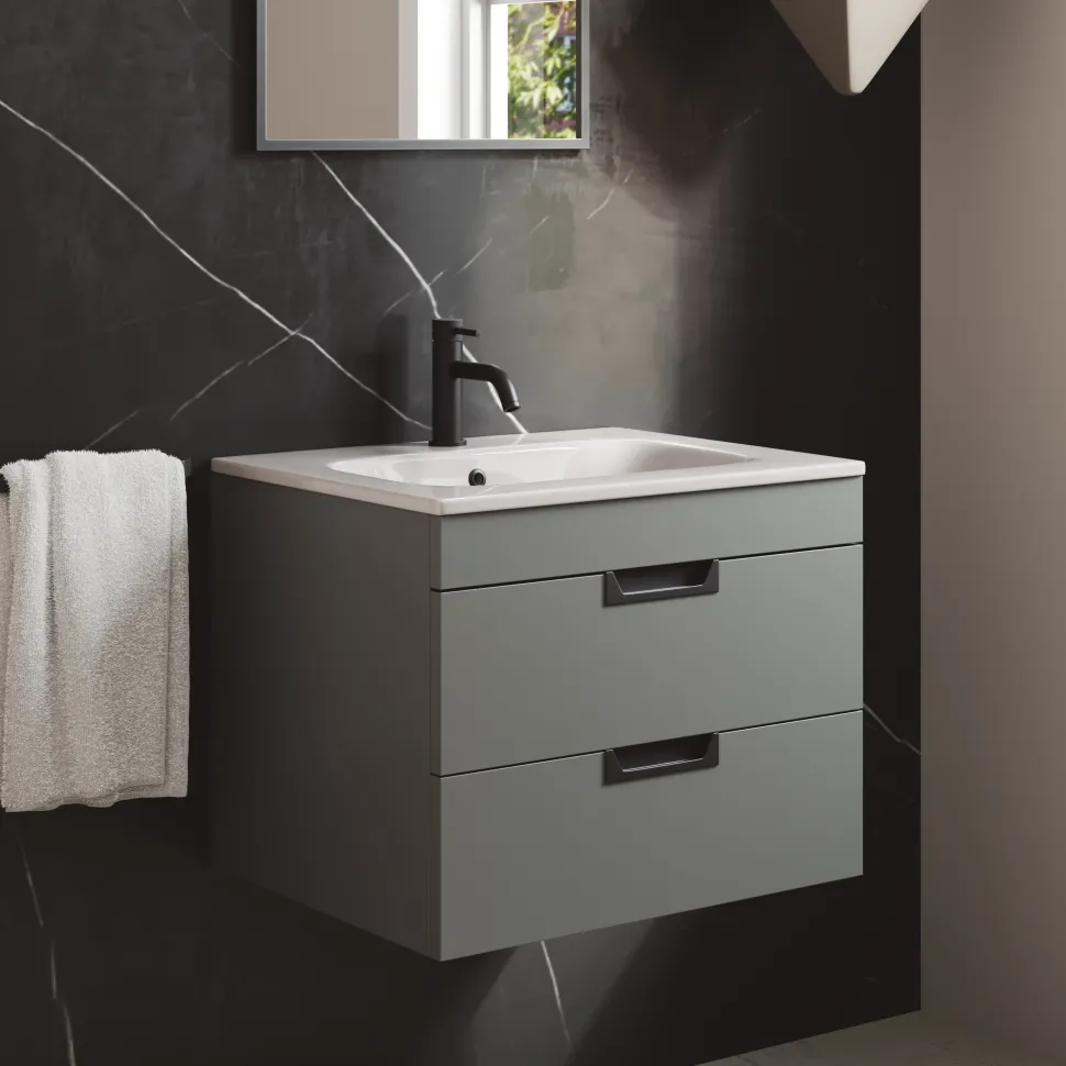 Isla 600mm Wall Hung Vanity Unit & Basin