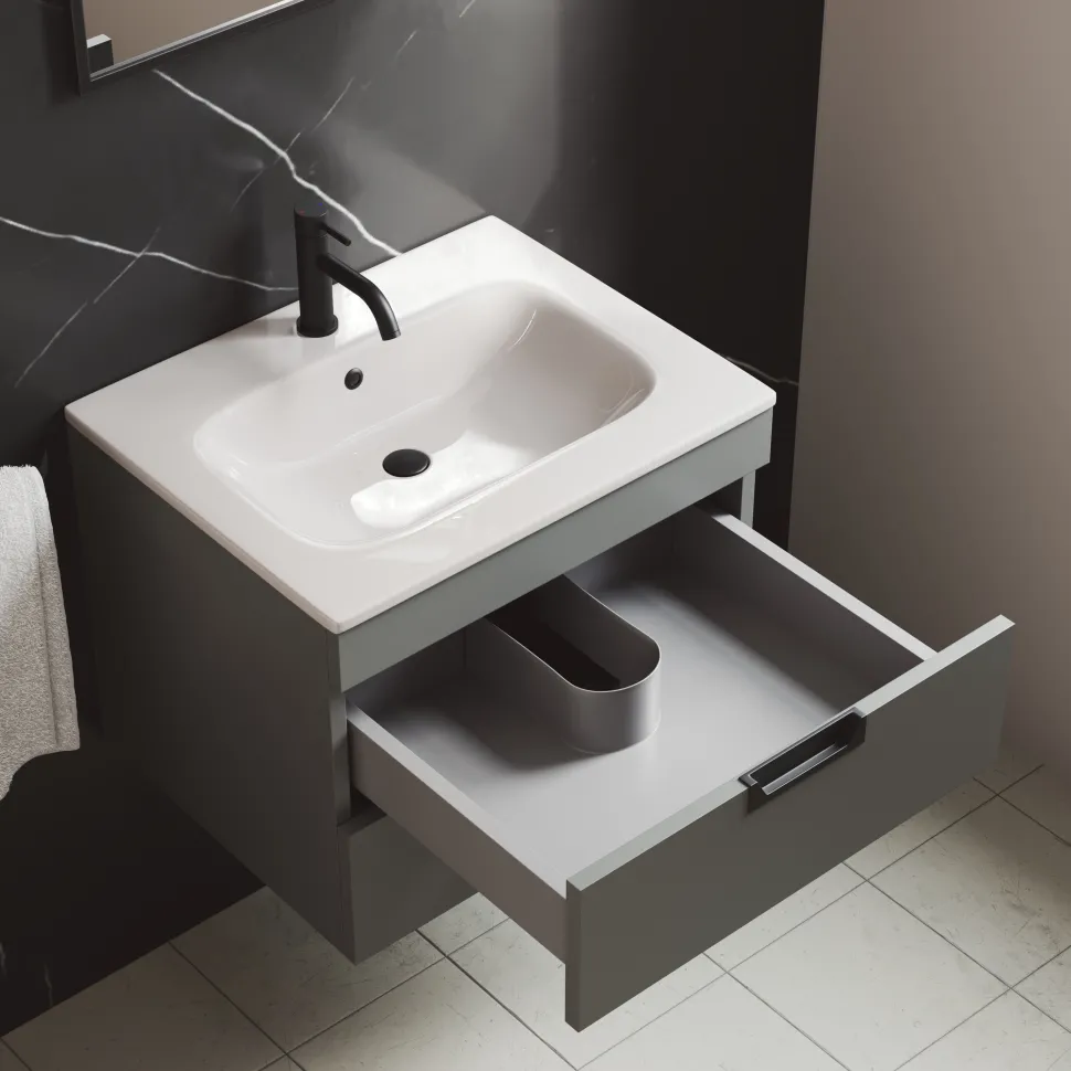 Isla 600mm Wall Hung Vanity Unit & Basin