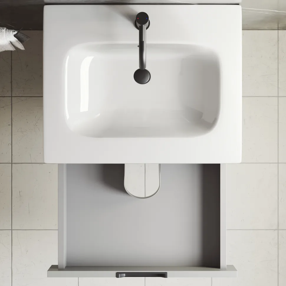 Isla 600mm Wall Hung Vanity Unit & Basin