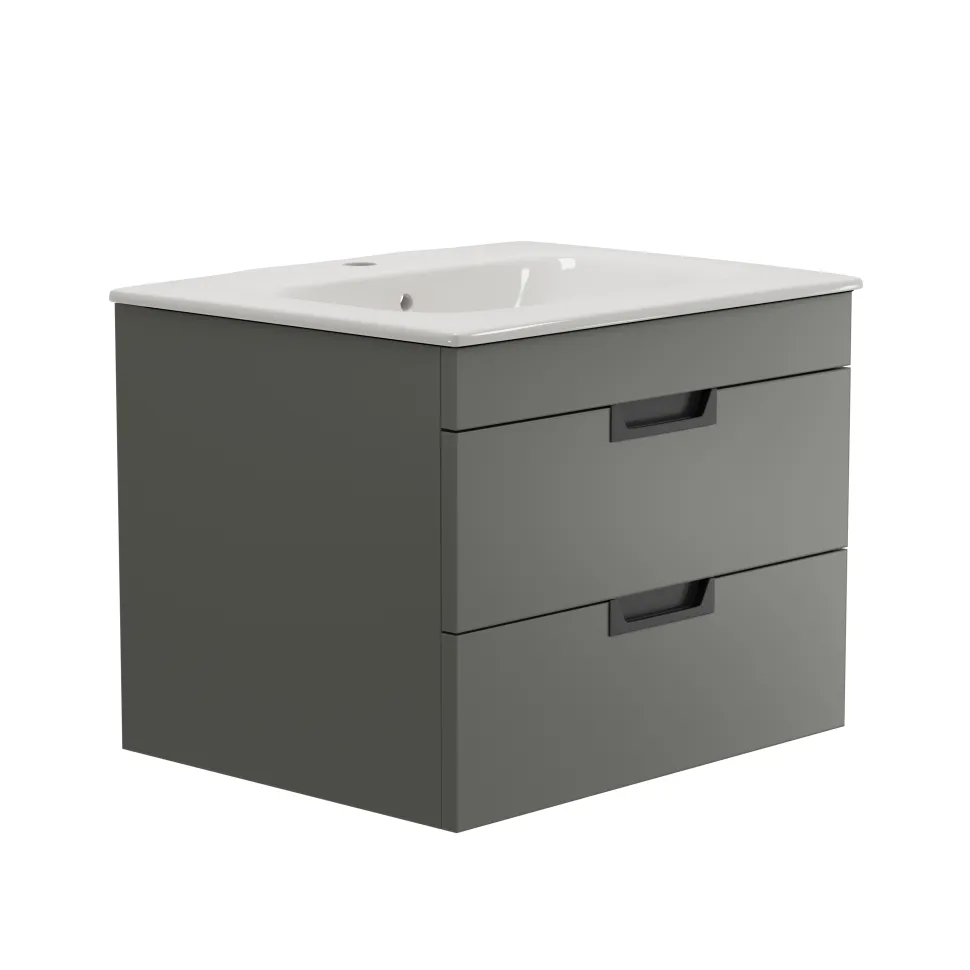 Isla 600mm Wall Hung Vanity Unit & Basin