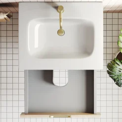Isla 600mm Wall Hung Vanity Unit & Basin
