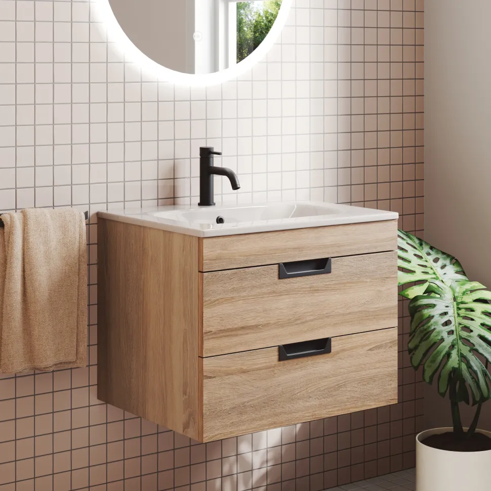 Isla 600mm Wall Hung Vanity Unit & Basin