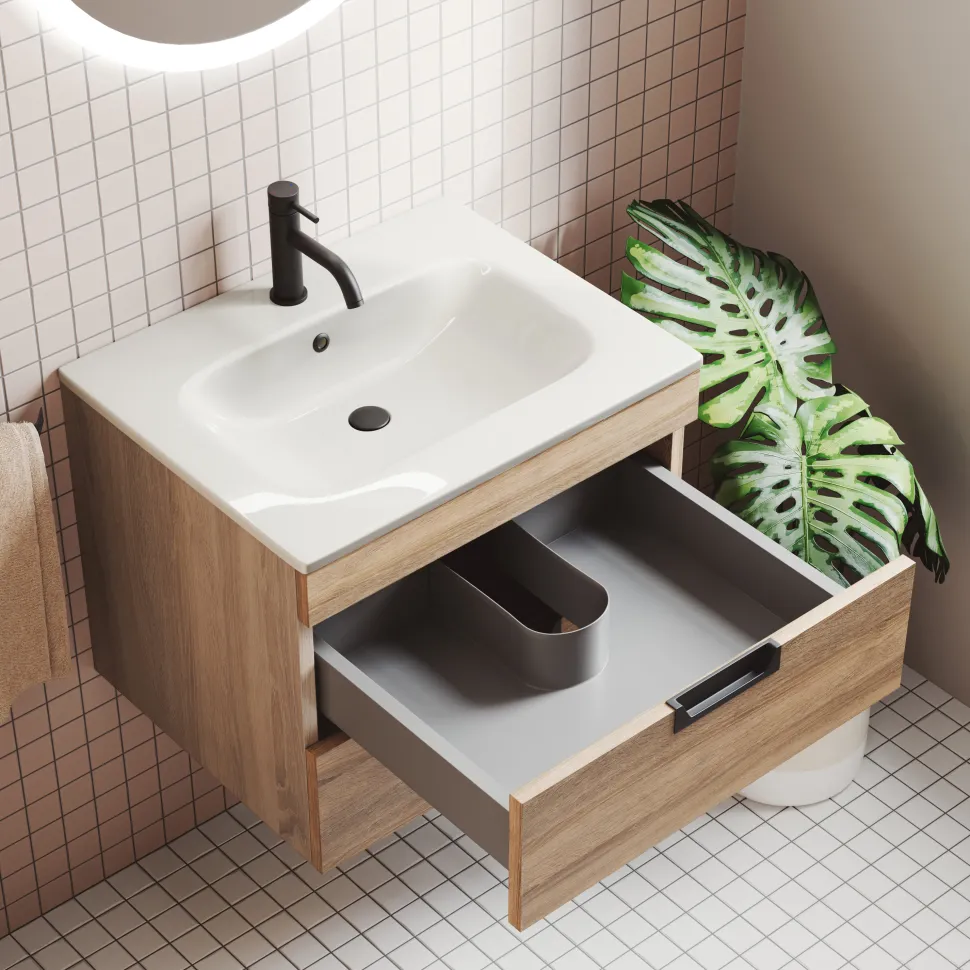 Isla 600mm Wall Hung Vanity Unit & Basin