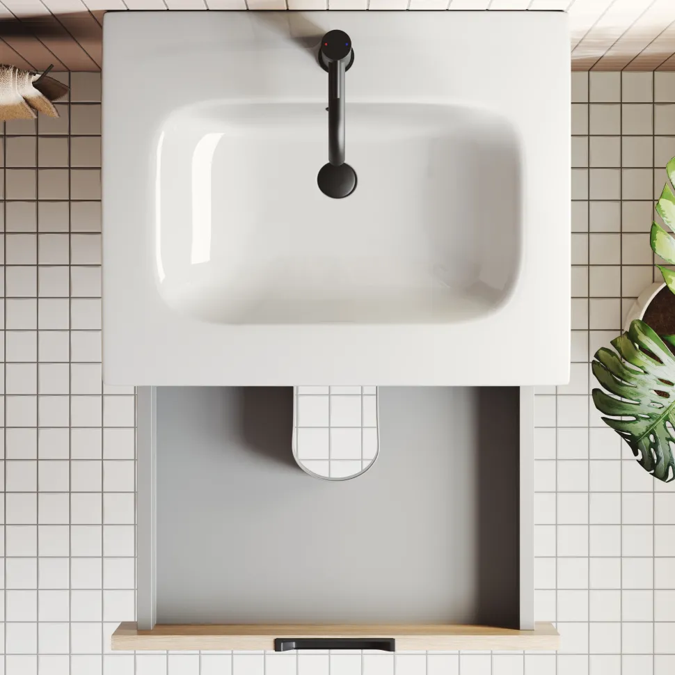 Isla 600mm Wall Hung Vanity Unit & Basin
