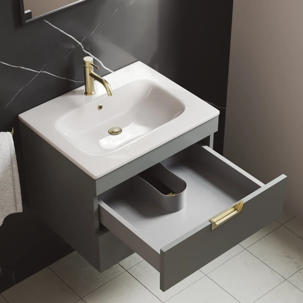 Isla 600mm Wall Hung Vanity Unit & Basin