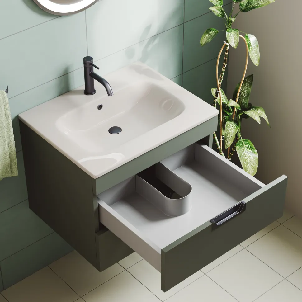 Isla 600mm Wall Hung Vanity Unit & Basin