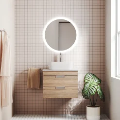 Isla 600mm Wall Hung Vanity Unit & Marble Sintered Stone Countertop
