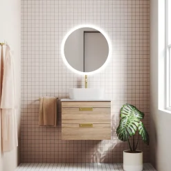Isla 600mm Wall Hung Vanity Unit & Marble Sintered Stone Countertop