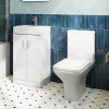 Jack Compact Rimless Toilet & Vanity Unit Bathroom Suite