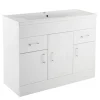 Jack Minimalist 1000mm White Gloss Floor Standing Vanity Unit & Basin