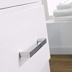 Jack Minimalist 1000mm White Gloss Floor Standing Vanity Unit & Basin
