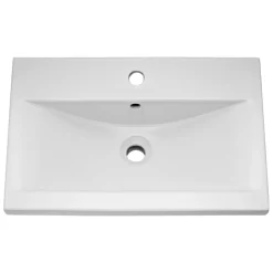 Jack Minimalist 600mm White Gloss Floor Standing Vanity Unit & Basin