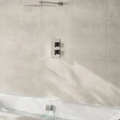 Jake Concealed Shower Valve, Fixed Shower Head & Overflow Bath Filler