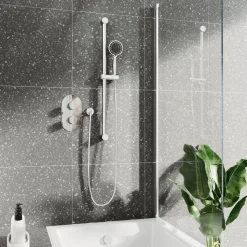 Jemima Concealed Shower Valve, Slide Rail Kit & Overflow Bath Filler