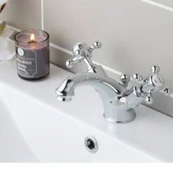 JTP Grosvenor Cross Basin Mixer Tap With Pop-Up Waste