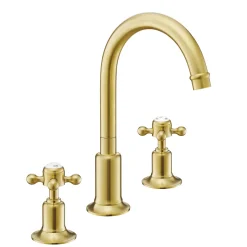 JTP Grosvenor Cross 3 Hole Basin Mixer Tap & Waste