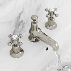 JTP Grosvenor Cross 3 Hole Deck Mounted Basin Mixer Tap