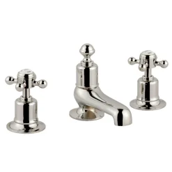 JTP Grosvenor Cross 3 Hole Deck Mounted Basin Mixer Tap