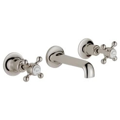 JTP Grosvenor Cross 3 Hole Wall Mounted Basin Mixer Tap