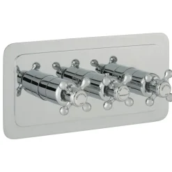JTP Grosvenor Cross Horizontal Concealed 2 Outlet Shower Valve