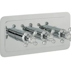 JTP Grosvenor Cross Horizontal Concealed 3 Outlet Shower Valve