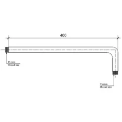 JTP Grosvenor Cross 400mm Wall Mounted Shower Arm