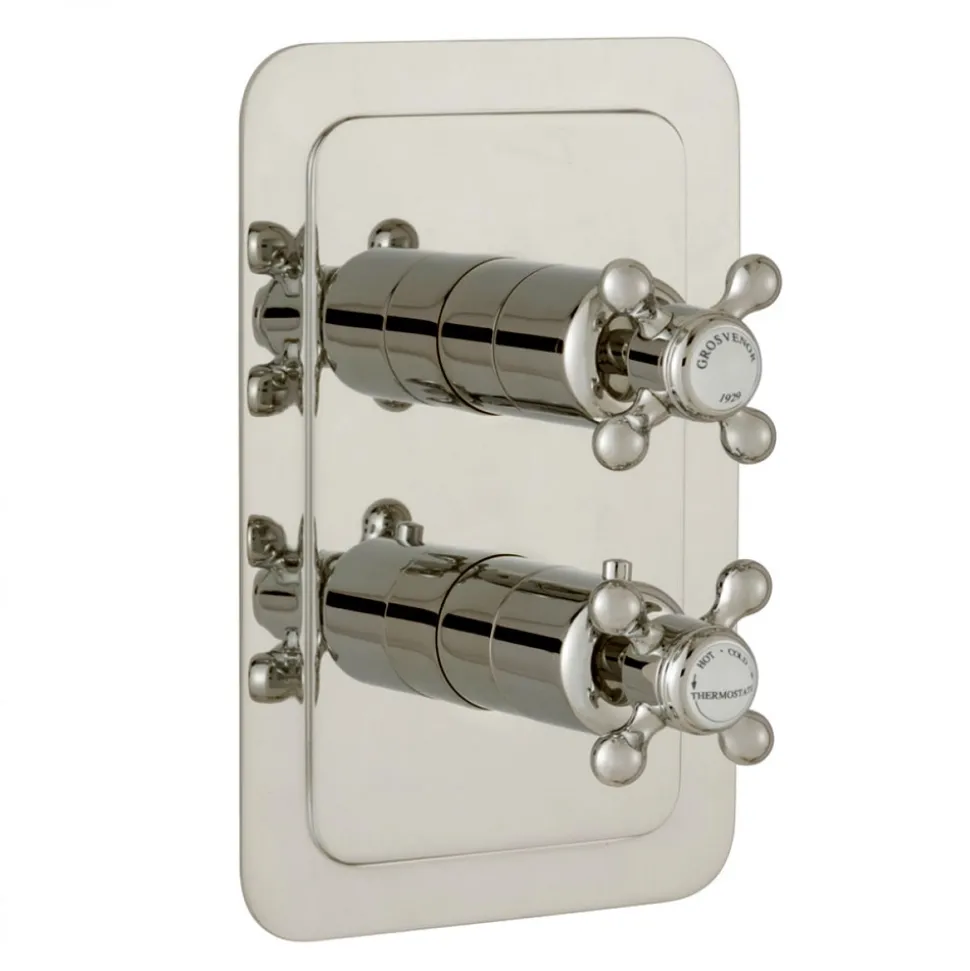JTP Grosvenor Cross Vertical Concealed 2 Outlet Shower Valve