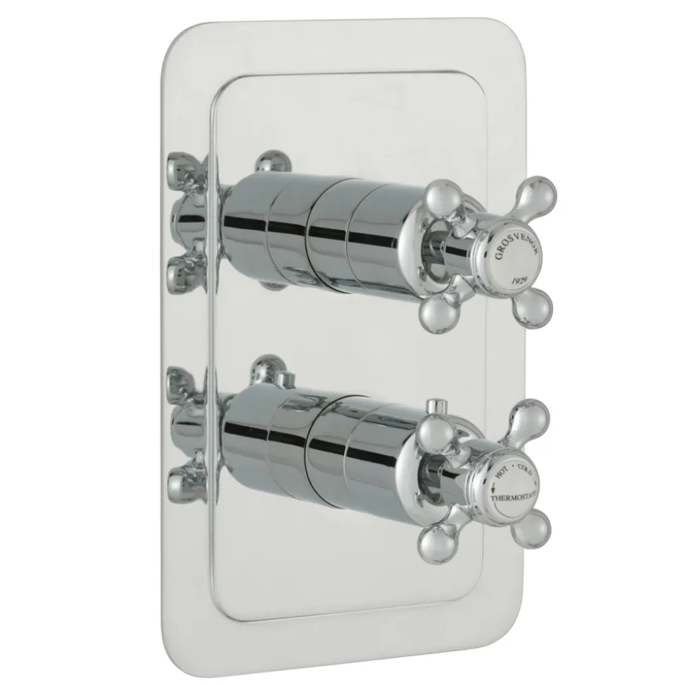 JTP Grosvenor Cross Vertical Concealed 1 Outlet Shower Valve