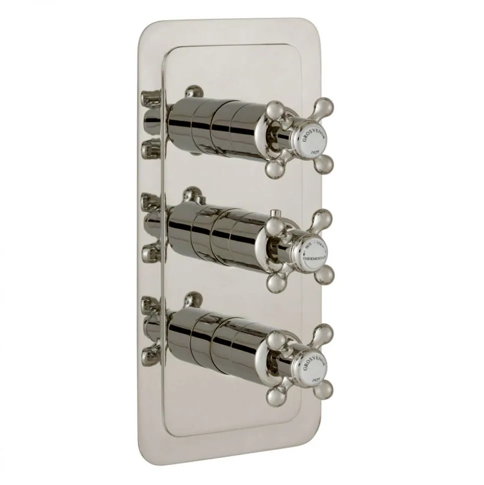 JTP Grosvenor Cross Vertical Concealed 2 Outlet Shower Valve