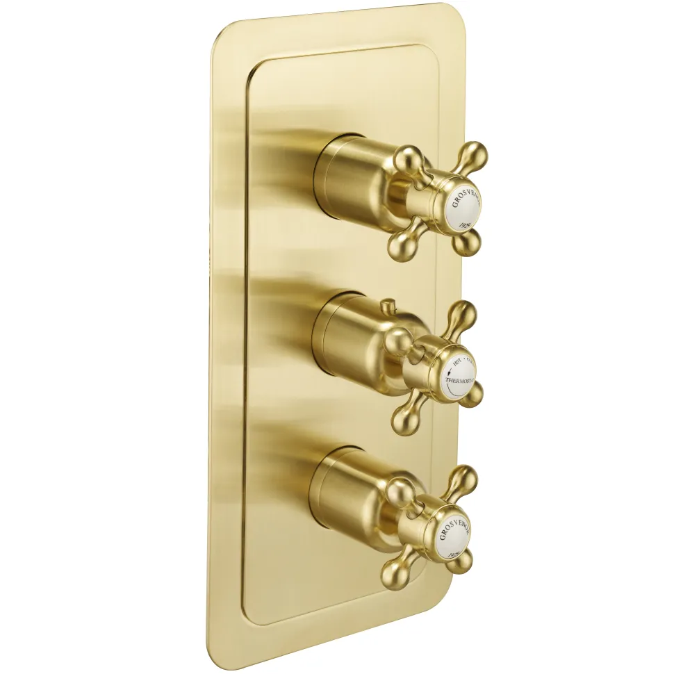 JTP Grosvenor Cross Vertical Concealed 2 Outlet Shower Valve