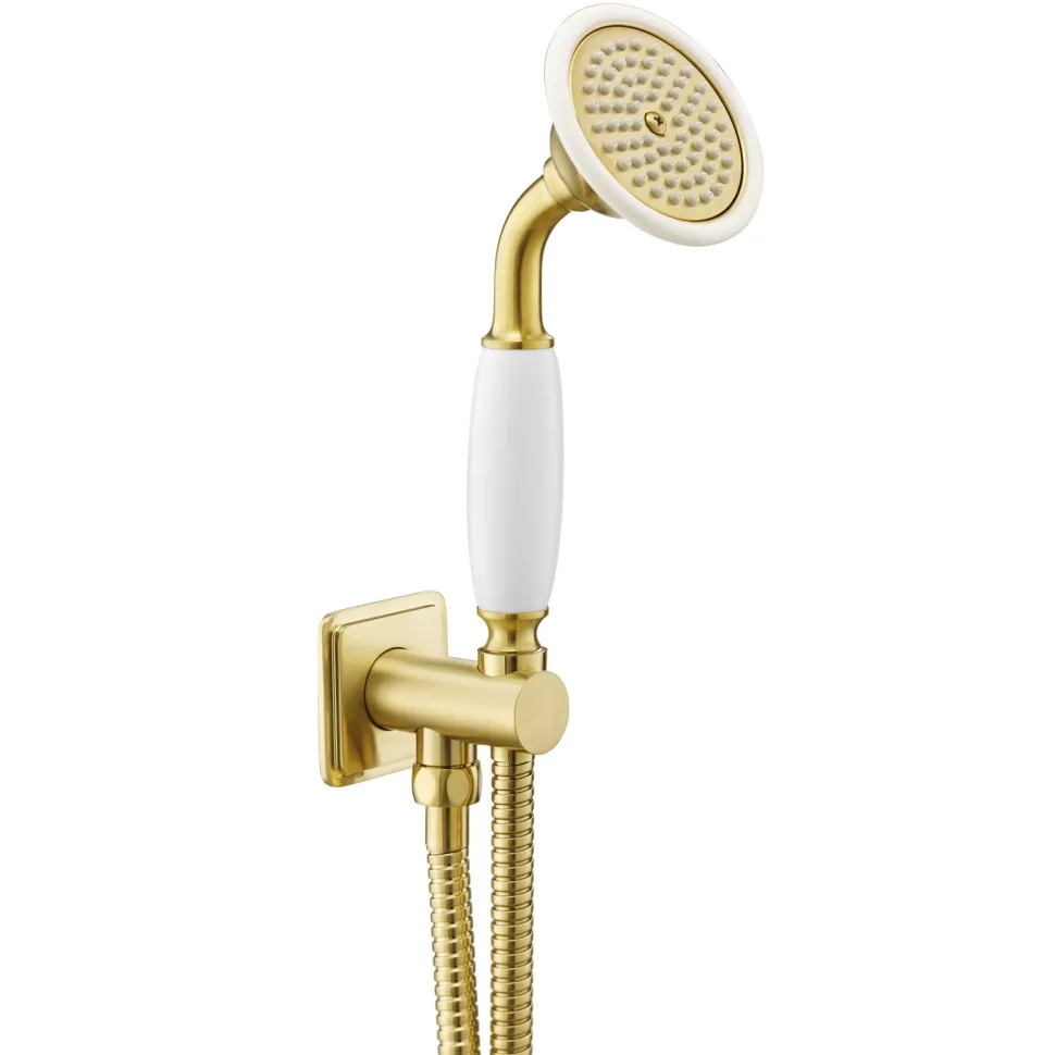 JTP Grosvenor Cross Wall Outlet, Shower Handset & Hose